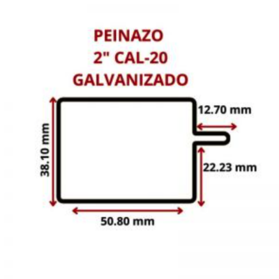 PEINAZO 2 CAL -- 20 -- 50.8 MM GALV